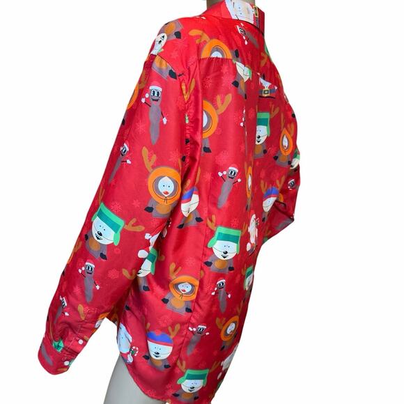 South Park AOP Suitmeister Christmas Long Sleeve Button Up Shirt Men’s Large - Picture 4 of 13